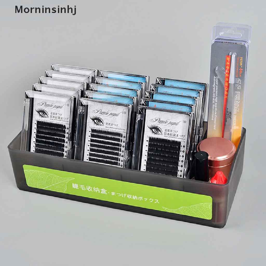 Mornin 4grids Eyelash Extension Tool Storage Box Tempat Penyimpanan Bulu Mata Kosong Plastik id