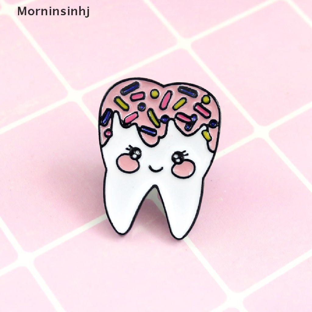 Mornin Lucu Kartun Gigi Malu Enamel Bros Pin Manis Indah Tetesan Minyak Bros Kerah Lencana Menyusui Perhiasan Hadiah Aksesoris id