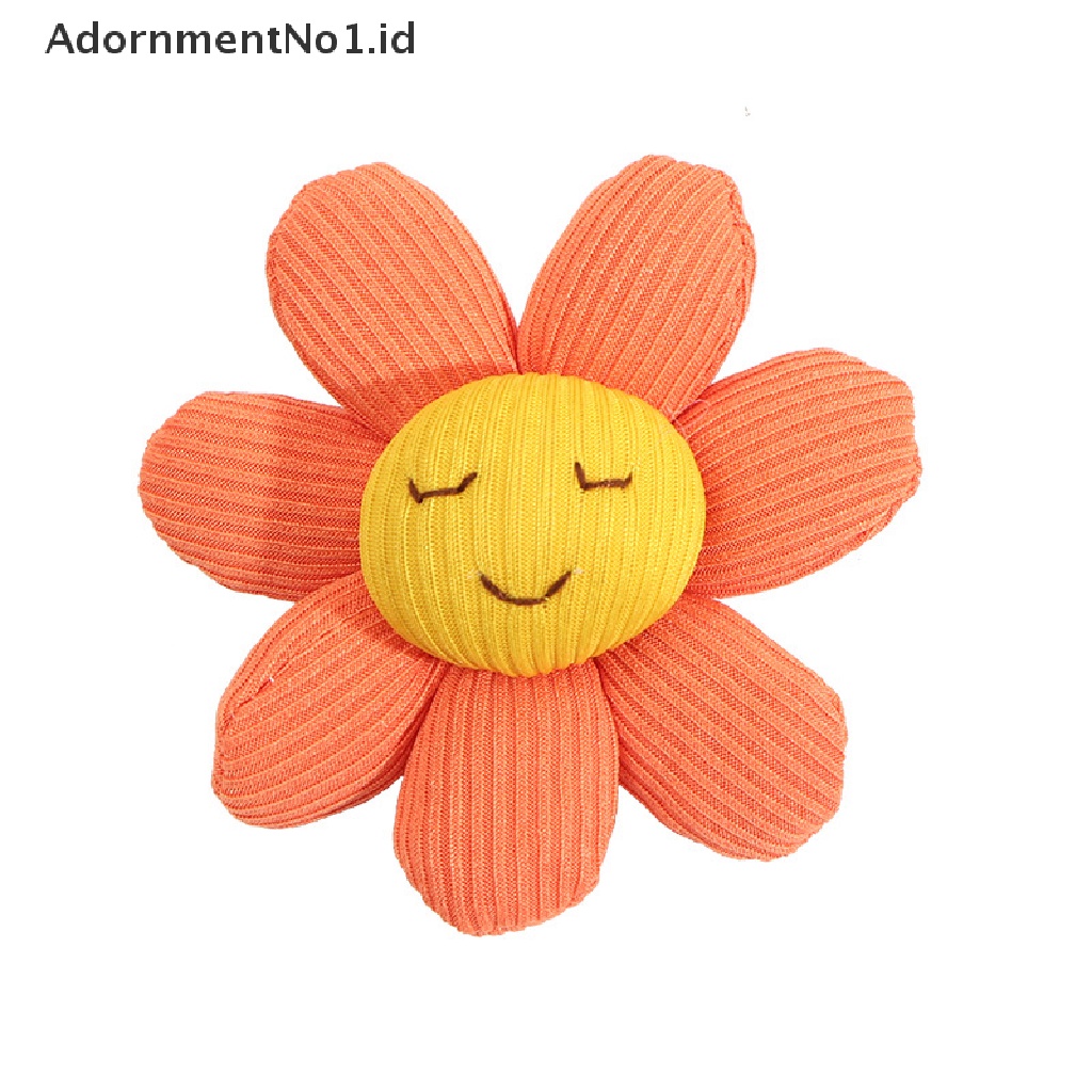 [AdornmentNo1] Katun Puffy Sunflower Smiley Face Bros Untuk Wanita Fashion Tanaman Kerah Pin Lencana Bros Pakaian Tas Aksesoris Perhiasan [ID]