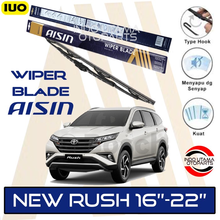 Wiper Mobil New Rush AISIN Sepasang 16-22&quot; ORIGINAL