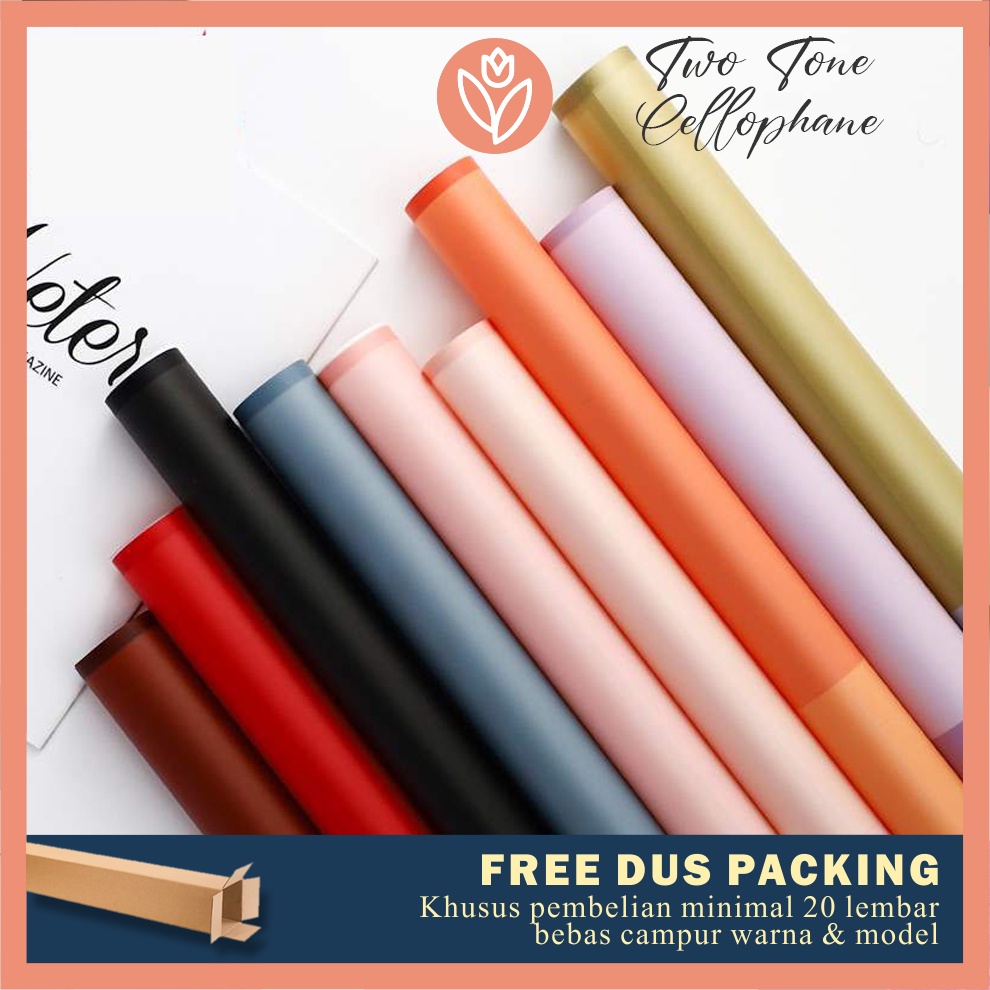 

TULIP PAPERIE ❤ KERTAS BUKET BUNGA CELLOPHANE DUA WARNA FLOWER WRAPPING PAPER 2TONE
