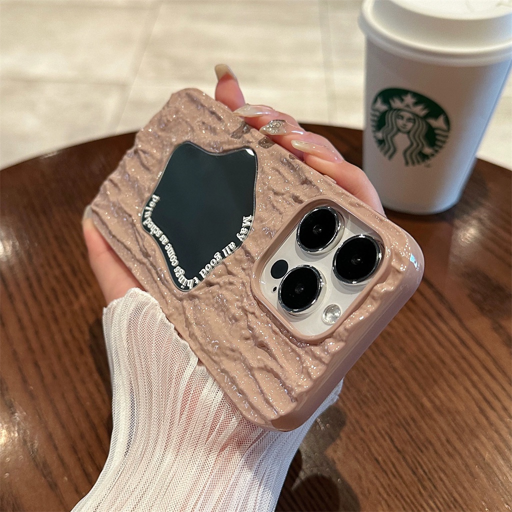 Luxury Creative Shockproof Protection Case iPhone 14 Pro Max Case iPhone 12 13 Pro Max Aesthetic Dengan Cermin Menyenangkan Lucu Pelindung Belakang Keras