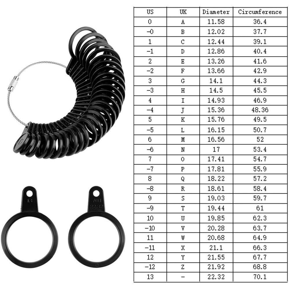 Alat Ukur Cincin Nanas EU Mandrel Membuat Cincin Tongkat Sizer Kit Gauge Sizing Set Ring Finger Sizer