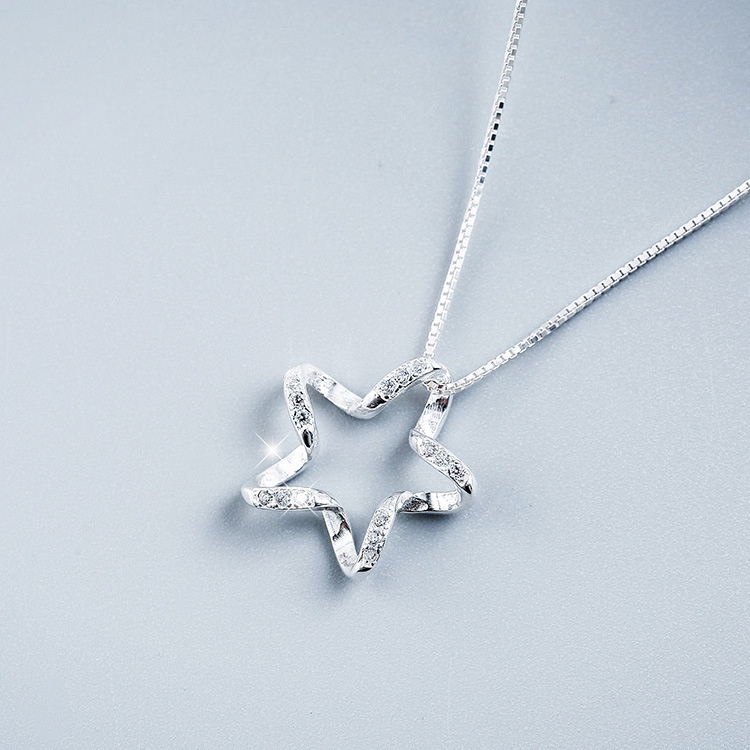 Goldkingdom Fashion Perhiasan Aksesoris Ready Stock Pentagram Kalung Wanita Rantai Tulang Selangka Jepang Korea Sederhana Serbaguna Ulang Tahun Edisi Korea Mahasiswa