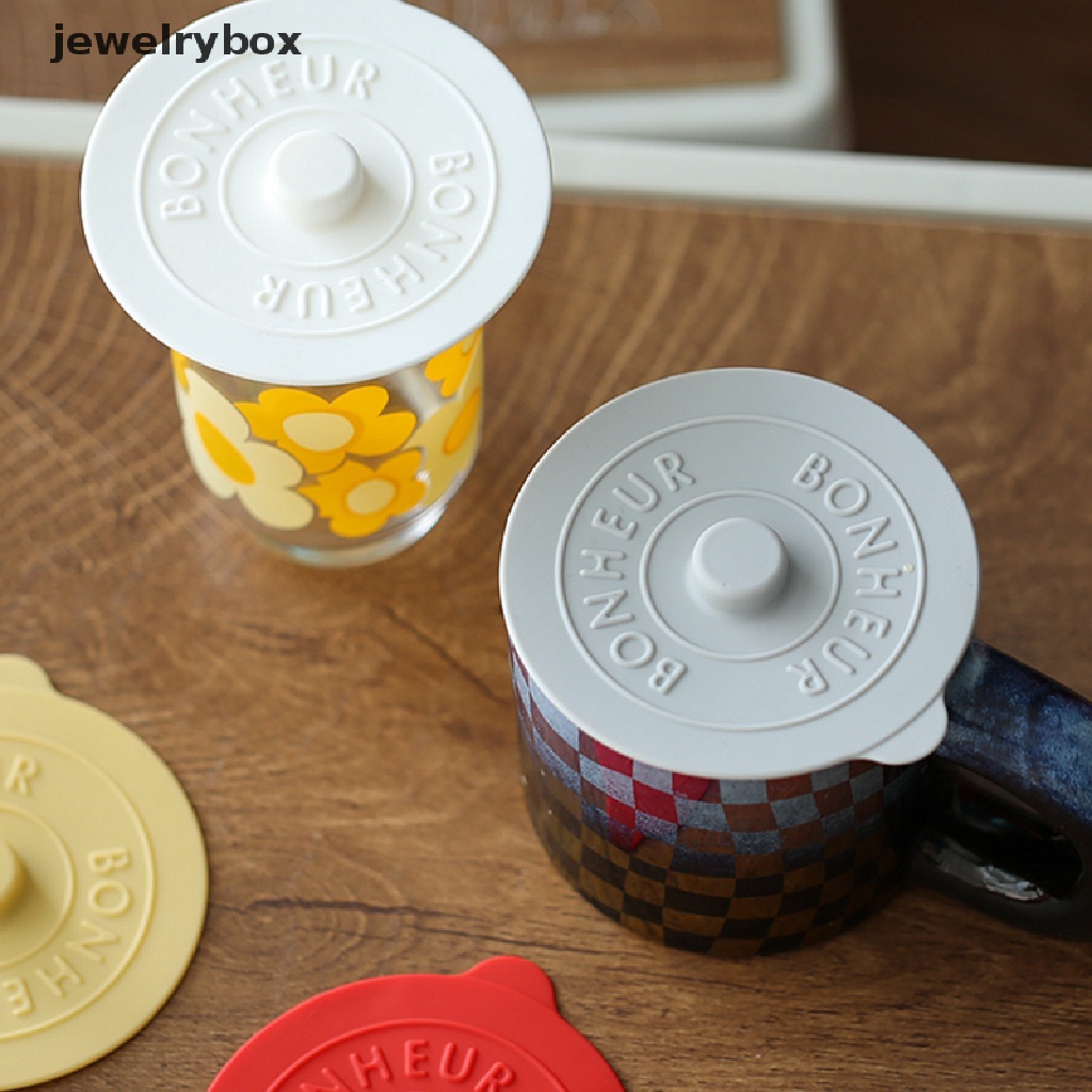 [jewelrybox] 1x Tutup Gelas Silikon Gelas Minuman Cover Lid Mug Kopi Anti Debu Butik Universal