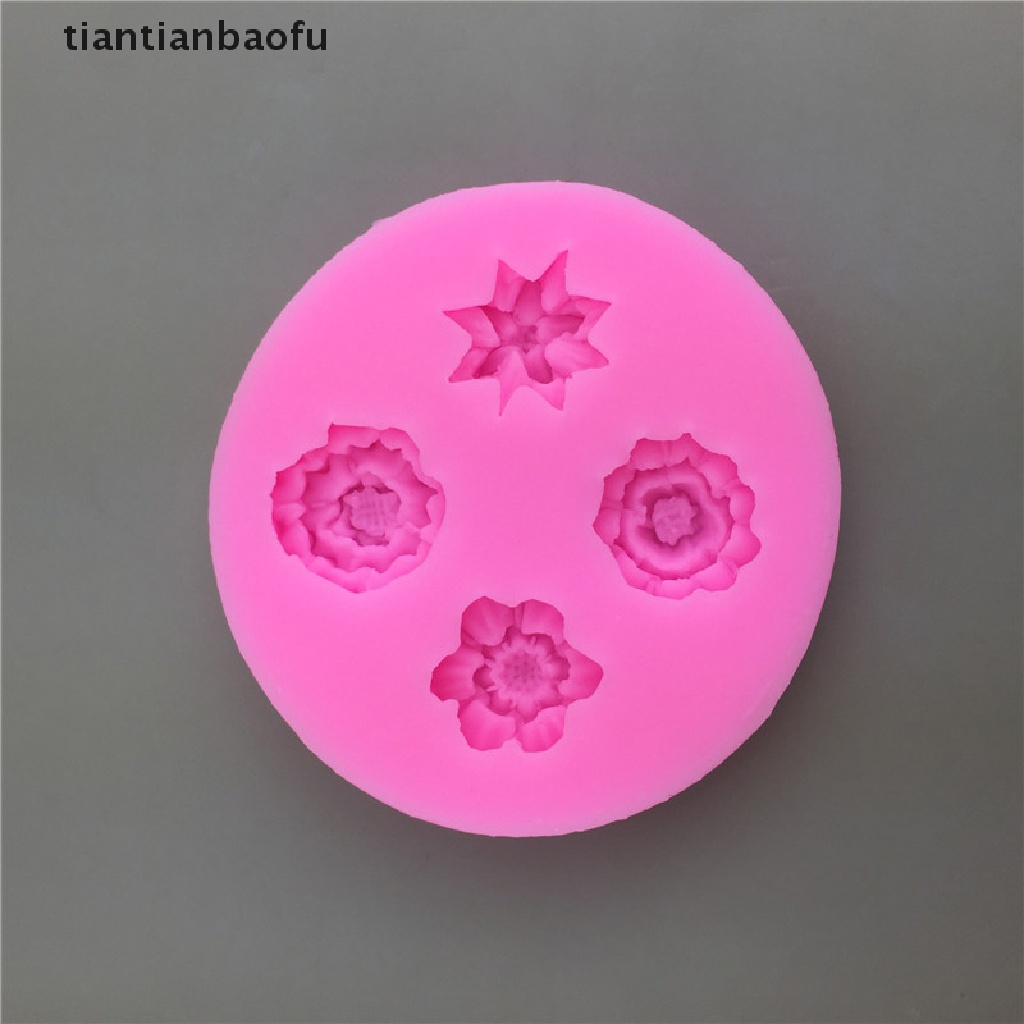 [tiantianbaofu] Mini Camellia Daisy Bunga Silikon Sugarcraft Cetakan DIY Baking Fondant Cetakan Butik