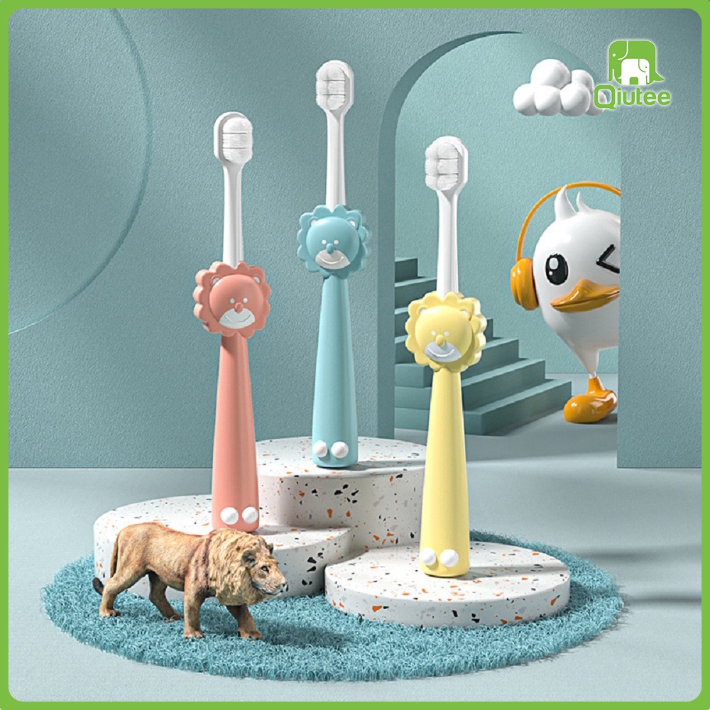 Sikat Gigi Anak Lembut Motif Baby Lion Gajah Baby Toothbrush Untuk 2-6 Tahun