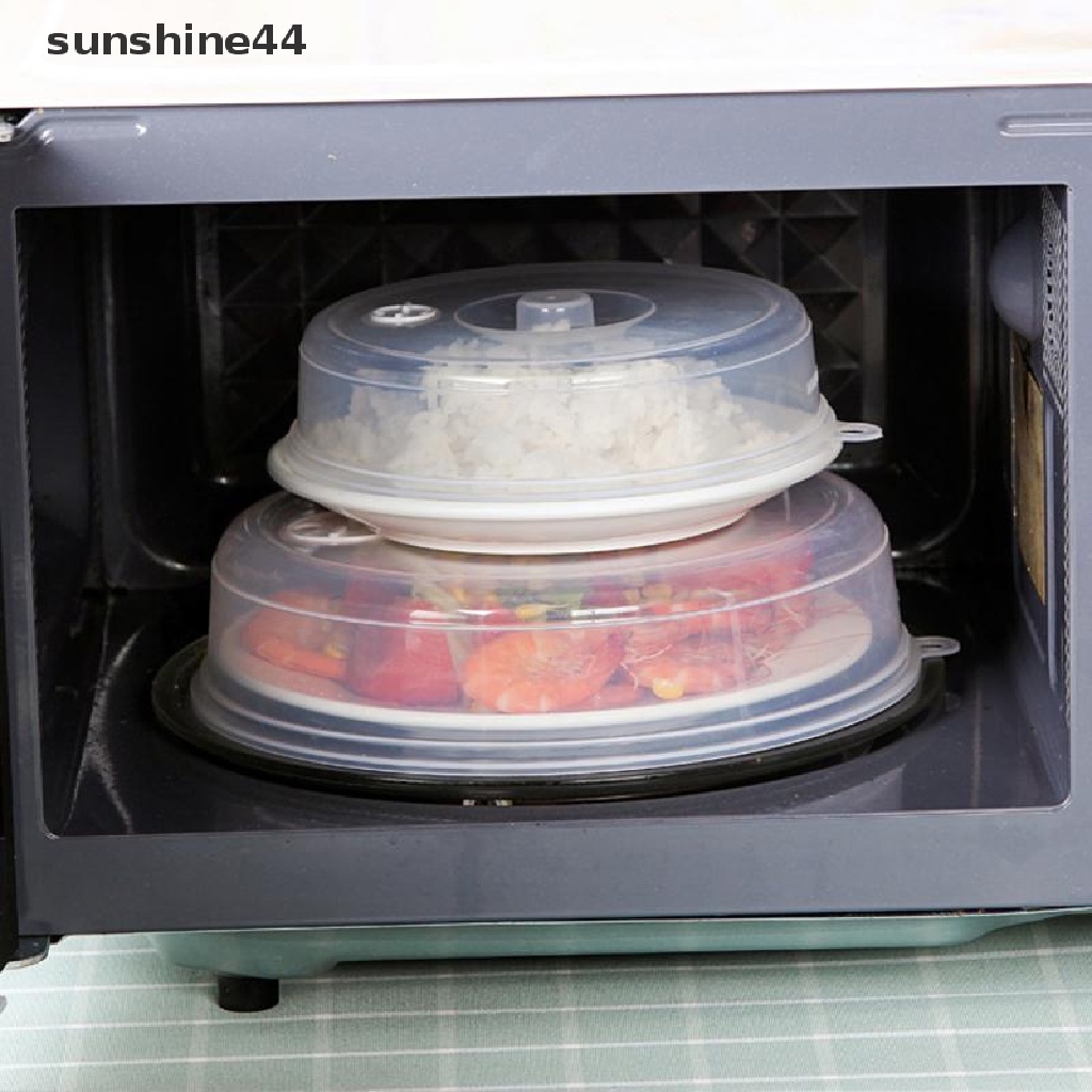 Sunshine Tutup l Plastik Bulat Transparan lid microwave oil lid heag sealing lid preservation lid Alat Dapur ID