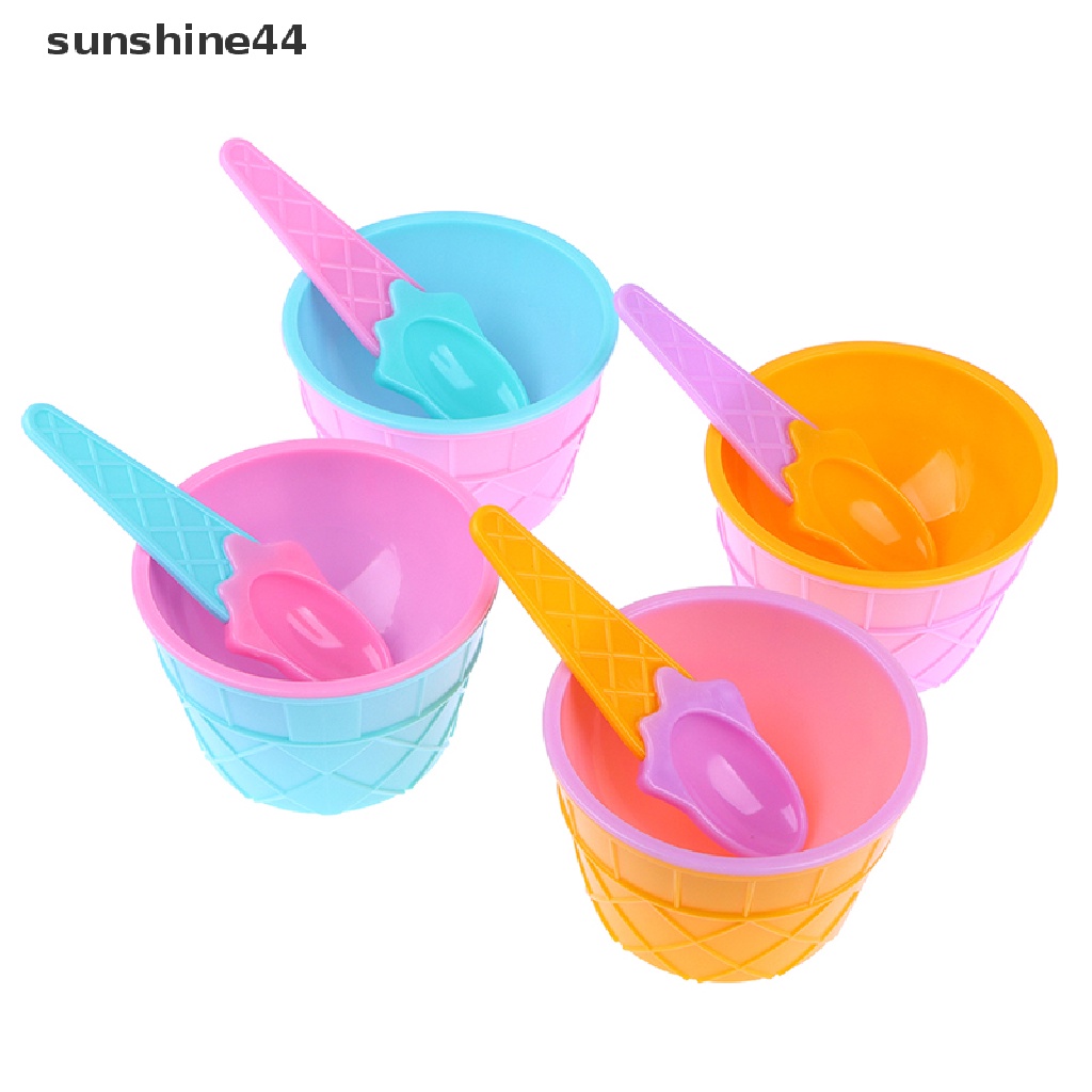 Sunshine Ice Cream Bowls Cup Kids Bowl Tempat Wadah Dessert Cetakan Pembuat Es Krim ID