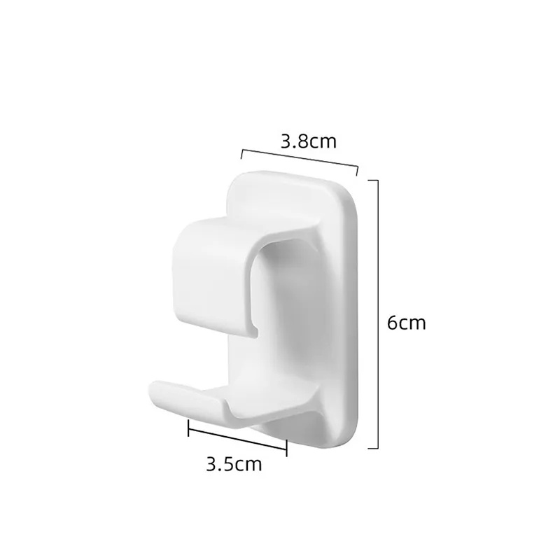 1pc Kait Wastafel Tempel Dinding ABS Geometri Sederhana/Rak Gantung Baskom Berperekat Kuat/Kait Penyimpanan Tanpa Meninju Kamar Mandi