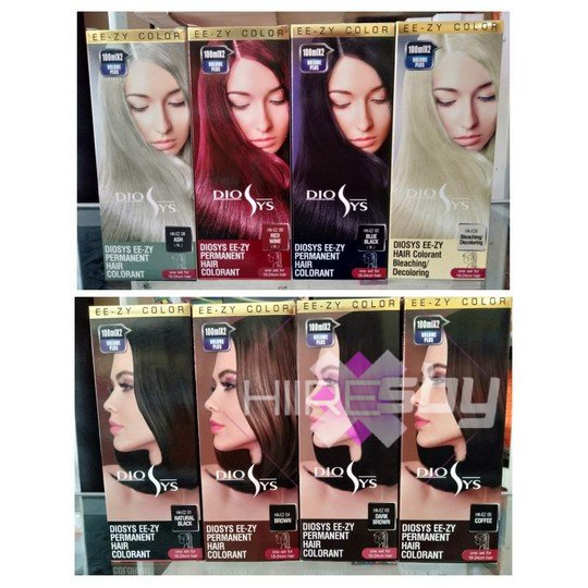 DIOSYS PERMANENT HAIR COLOR 45ml | Pewarna Rambut / Cat Rambut / Semir Rambut Permanen y2000
