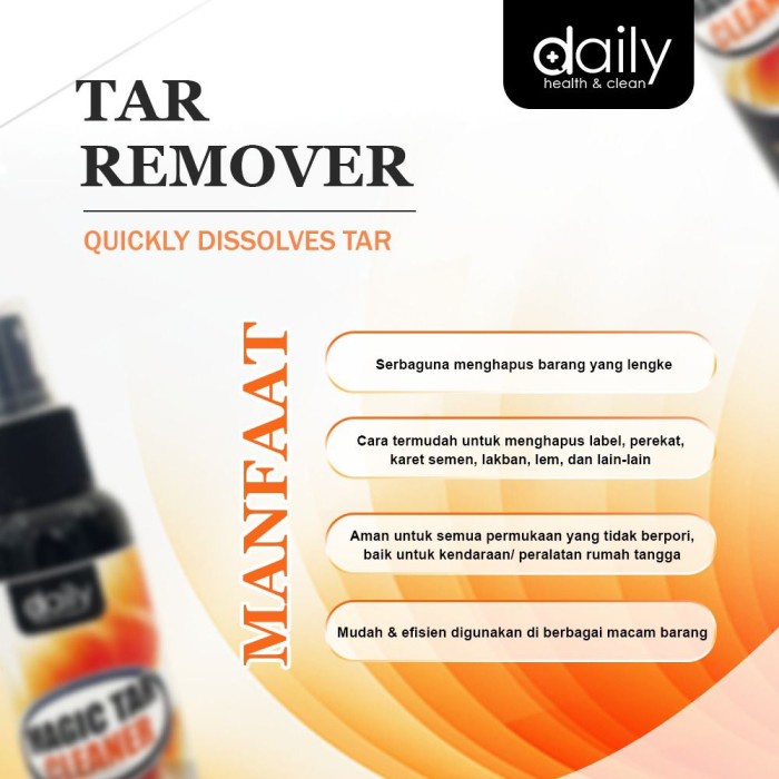 DAILY TAR REMOVER - PEMBERSIH NODA ASPAL &amp; BEKAS LEM | PEMBERSIH LEM STICKER | TAR &amp; BUG REMOVER | PEMBERSIH LEM STIKER