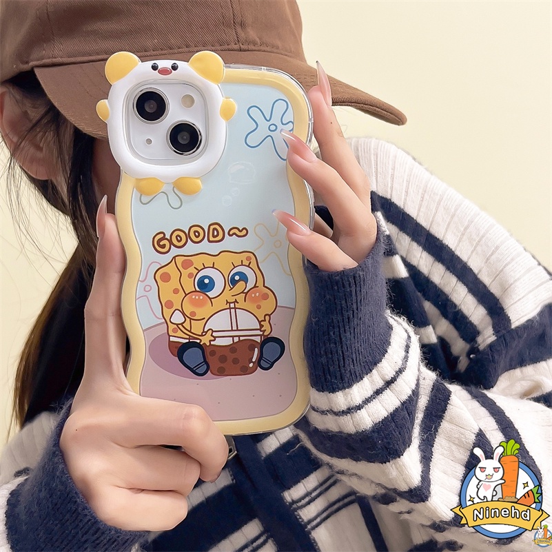 IPHONE Casing Kompatibel Untuk Iphone14 13 12 11 Pro Max X Xr Xs Max7 8 6 6s Plus SE Pasangan Motif Animasi Lucu Monster Kecil Lensa Casing Ponsel Halus Lembut Shockproof Cover Pelindung