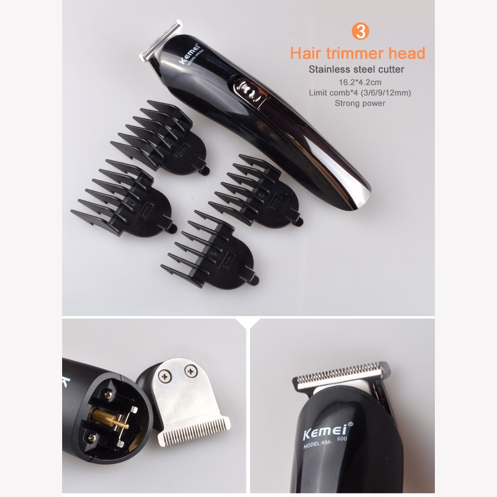 Kemei Alat Cukur Elektrik 6 in 1 Hair Trimmer Shaver - KM-600