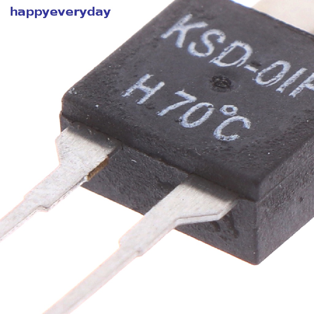 [happy] 2pcs Termostat Sensor Suhu Saklar Thermal Normal Terbuka KSD-01F 70degc [ID]