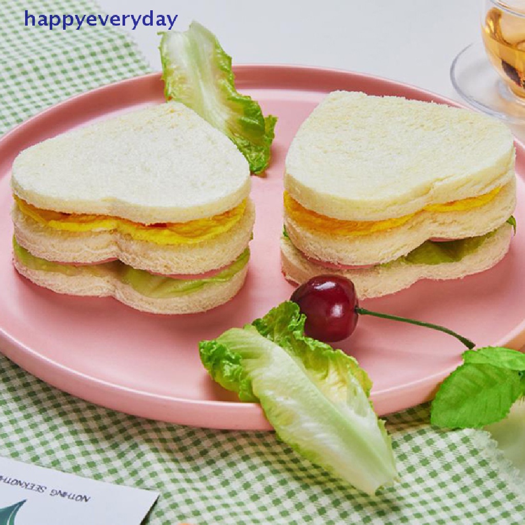 [happy] Set Pemotong Sandwich Stainless Steel Cetakan Pembuat Kue Kering Makanan DIY Untuk Sandwich Anak [ID]