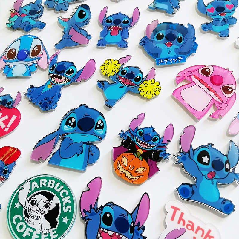 Bros Catoon Stitch Lucu Badge Mainan Anak Medali Akrilik Penghargaan