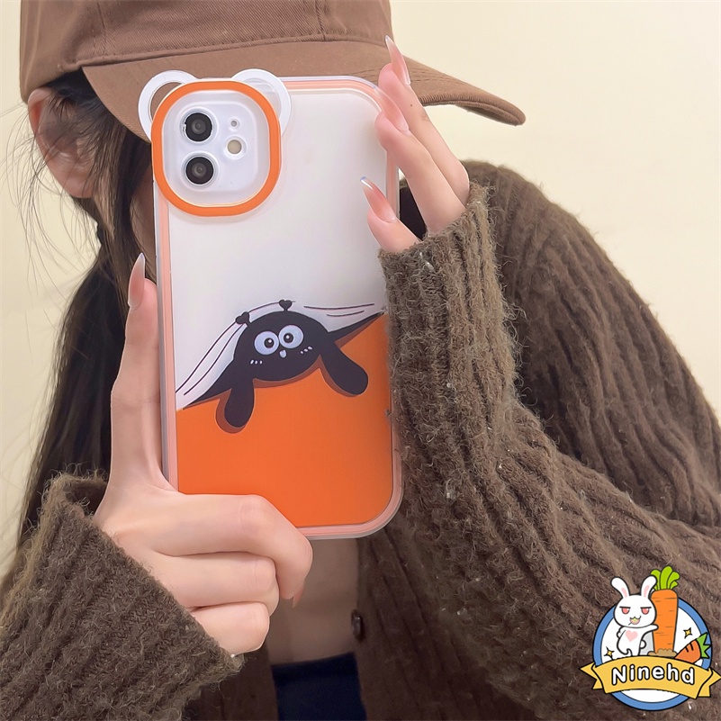 IPHONE Casing Kompatibel Untuk Iphone14 13 12 11 Pro Max X Xr Xs Max SE 8 7 6 6s Plus Kualitas Tinggi Kartun Lucu Bening Casing Ponsel Transparan Anti-Jatuh Lembut TPU Shockproof Cover Pelindung