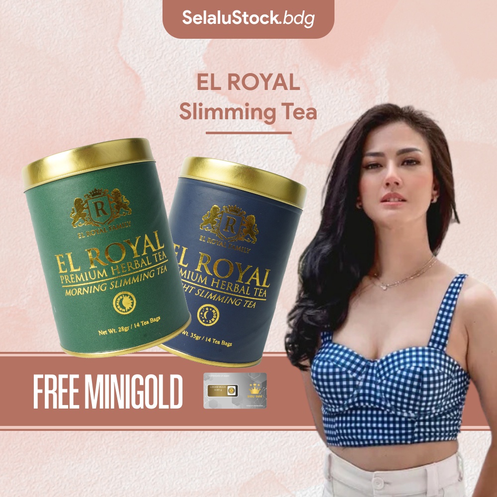 

El Royal Family Slimming Tea Paket (1 Morning + 1 Night) - Teh Herbal Diet Pelangsing Badan Melancarkan Pencernaan Menjaga Kesehatan Gejala Maag Menurunkan Kadar Gula Kolesterol Membunuh Racun Dalam Tubuh