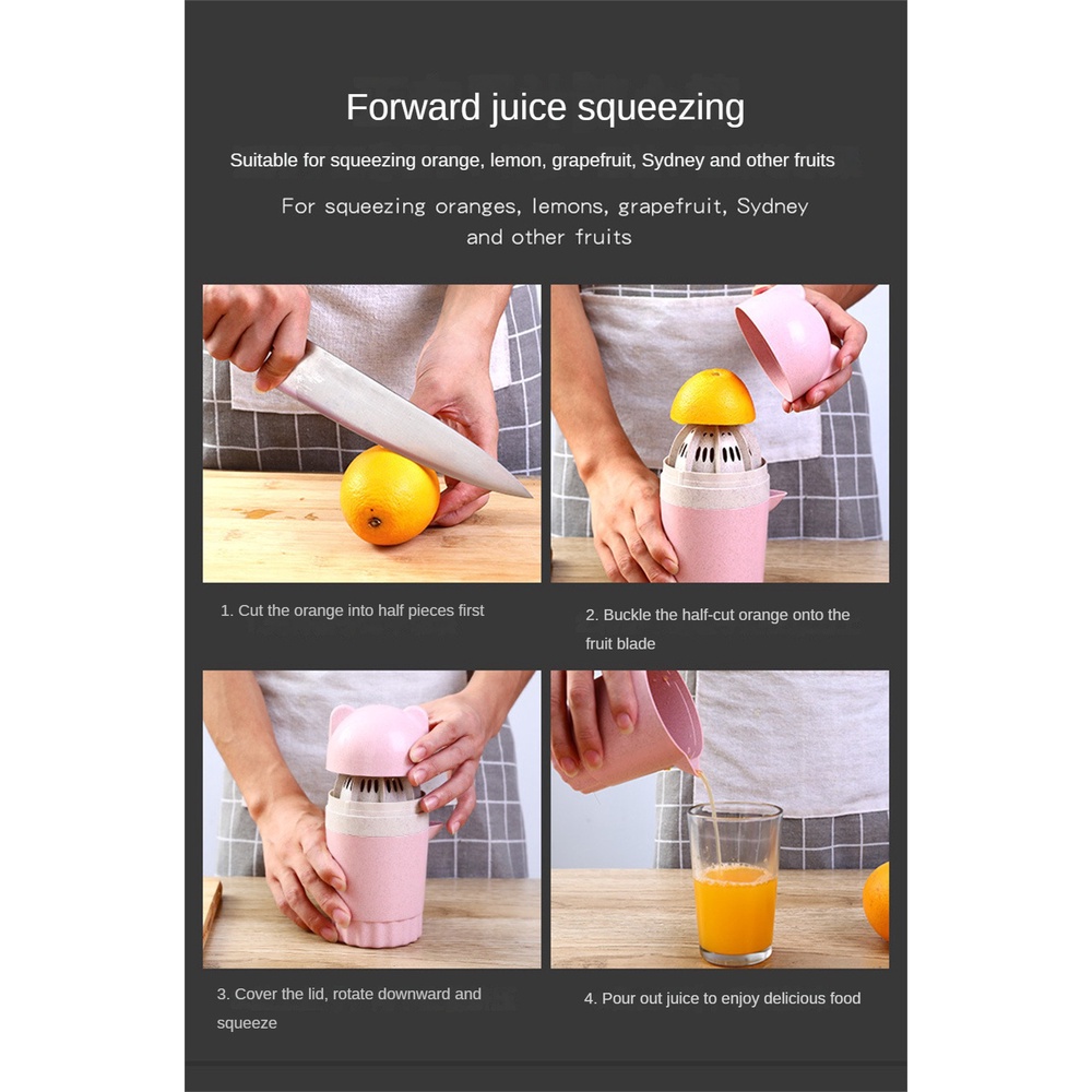 Box Jerami Gandum Juicer Manual Jeruk Pemeras Jeruk Mesin Kapasitas Juicing Portabel Cangkir Jus Aksesori Alat Dapur