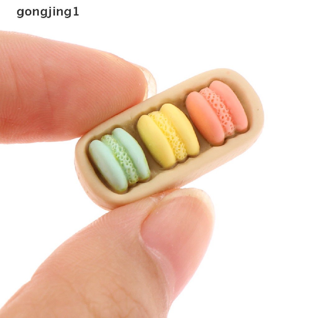 Ggg 10pcs Dekorasi Dapur Rumah Boneka Miniatur Macaroon Makanan Dessert Biskuit Snack Mainan ID