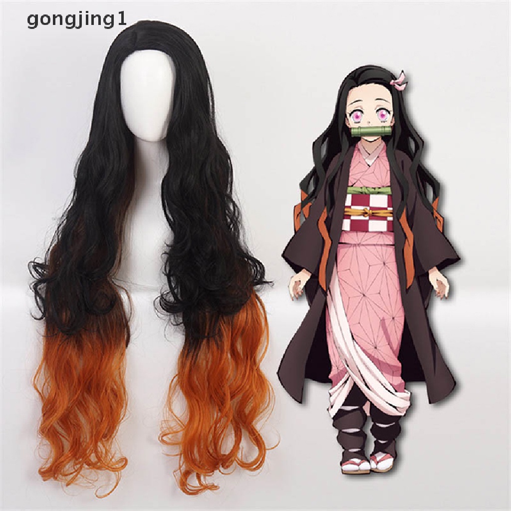 Ggg Anime Demon Slayer Karakter Cosplay Wig Rambut Sintetis Tahan Panas ID