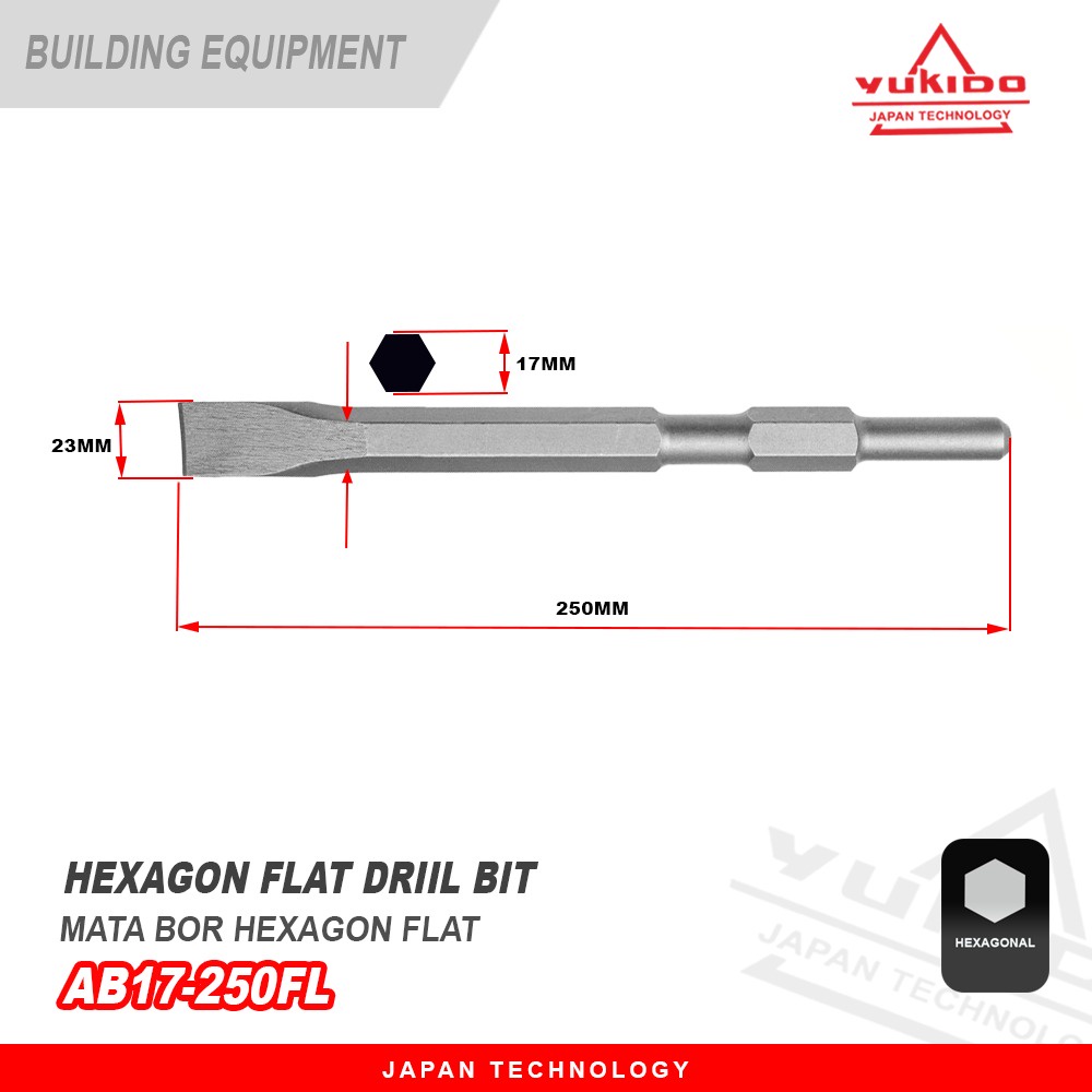 Mata Bor Tembok Beton Panjang 250mm SDS Plus Mata Bor Bobok Pahat Tembok Beton Point Flat Chisel