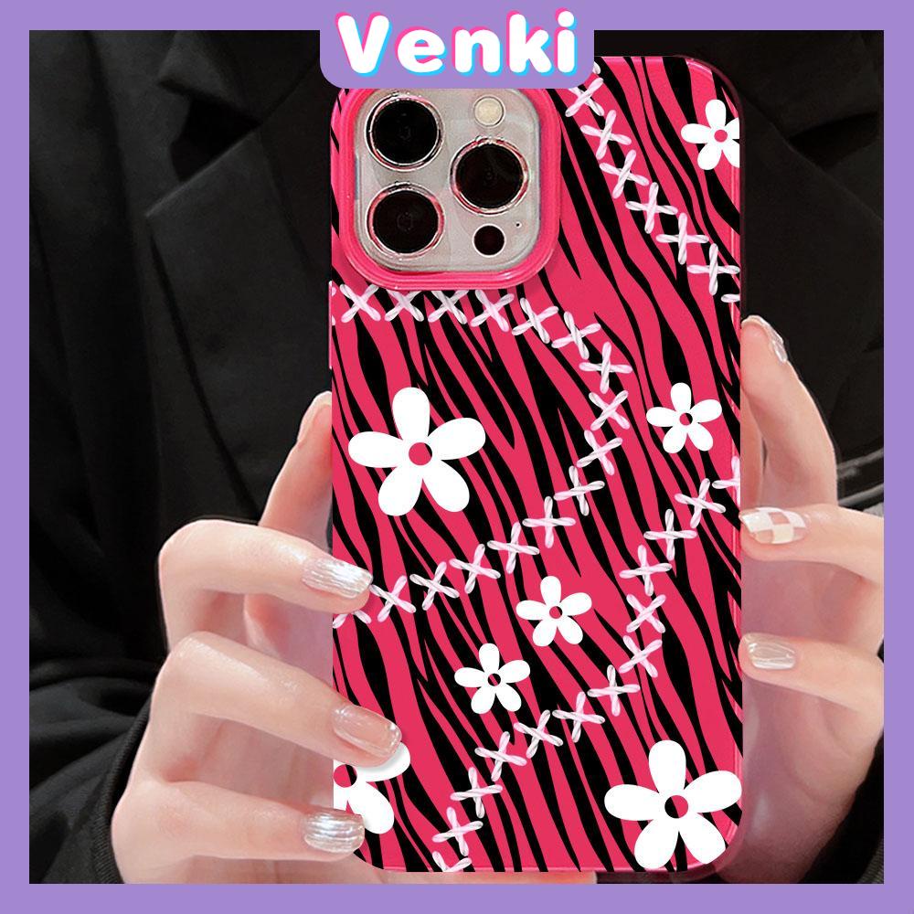 Case for iPhone 11 Soft TPU Glossy Rose Red Candy Case Stripe and Little Flower Camera Protection Shockproof For iPhone 14 13 12 11 Pro Max 7 8 Plus X XR