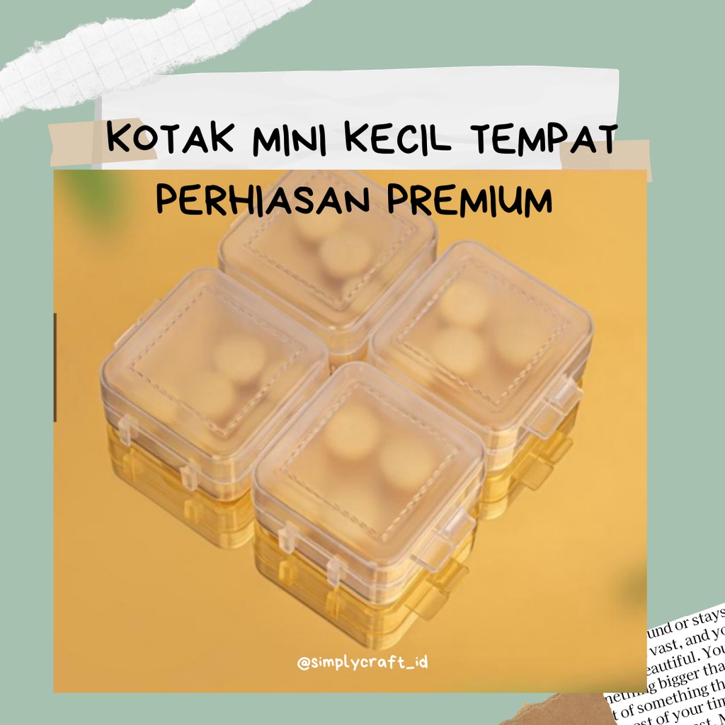 Simply Craft ID - KOTAK MINI KECIL TEMPAT PERHIASAN ANTING MEMORY CARD EARPLUG KOTAK PLASTIK SERBAGUNA MINI BOX