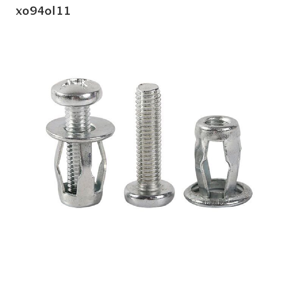 Xo 10pcs M5/M6 Jack Nuts Sekrup Logam Mobil Kelopak Mur Sekrup Untuk Dinding Hollow Kulit Besi OL