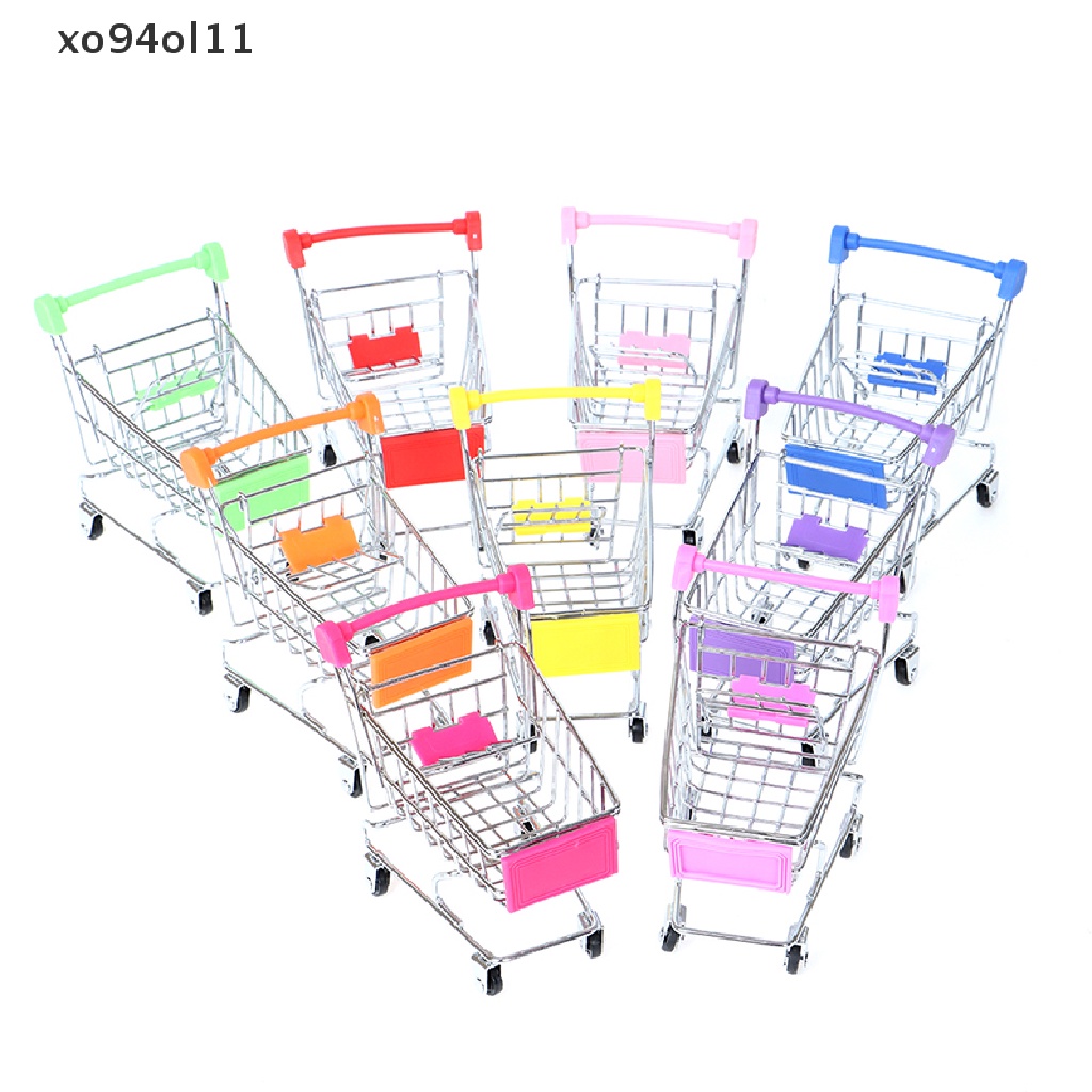 Xo 1pcs Keranjang Belanja Mini Supermarket Handcart Keranjang Belanja Penyimpanan Mainan OL