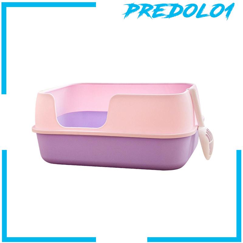 [Predolo1] Kotak Kotoran Kucing Untuk Kucing Indoor Sisi Tinggi Tall Detachable Kitty Litter Box