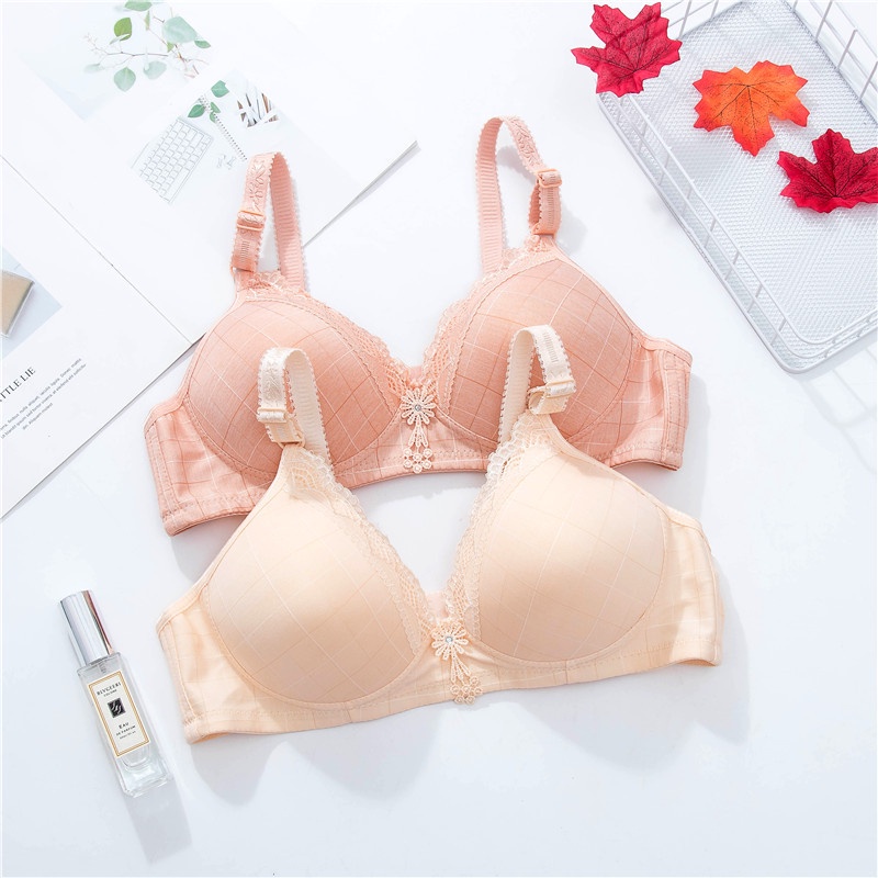 HUES.ID Bra Full Coverage Bra Full Cup Bh Tanpa Kawat 9040