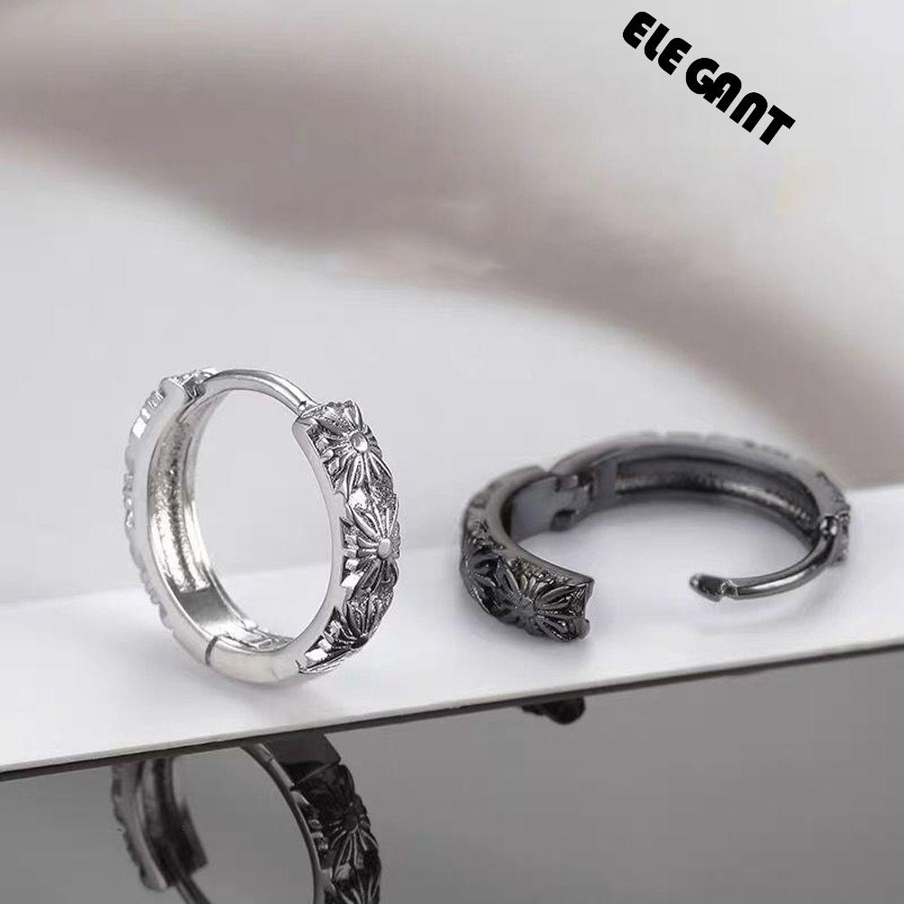 [Elegan] Anting Hoop Pria Kreatif Sederhana Hiphop Punk Fashion Perhiasan Fashion Tampan