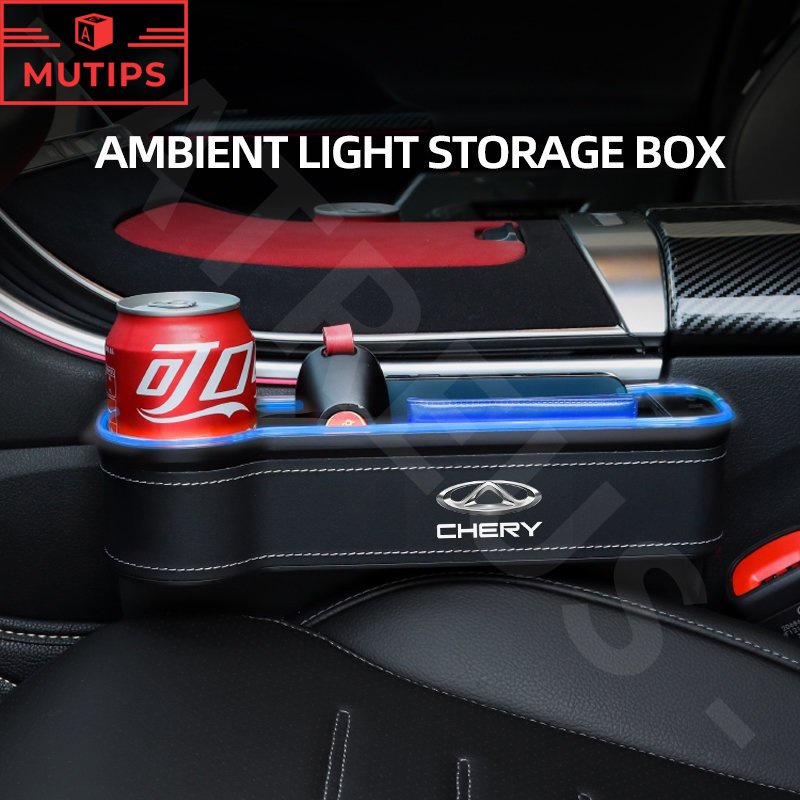Led Kotak Penyimpanan Celah Kursi Mobil Dengan Port Charging Seat Side Gap Slit Pocket Untuk Chery Tiggo 4 8 7 Pro 5x Omoda 5tj-1 Face QQ