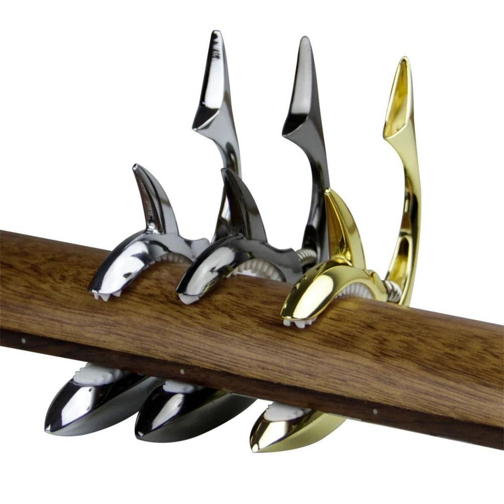Lanfy Gitar Capo Aksesoris Gitar Alat Musik Zinc Alloy Acoustic Tuner Gitar Listrik Metal Hiu Capo