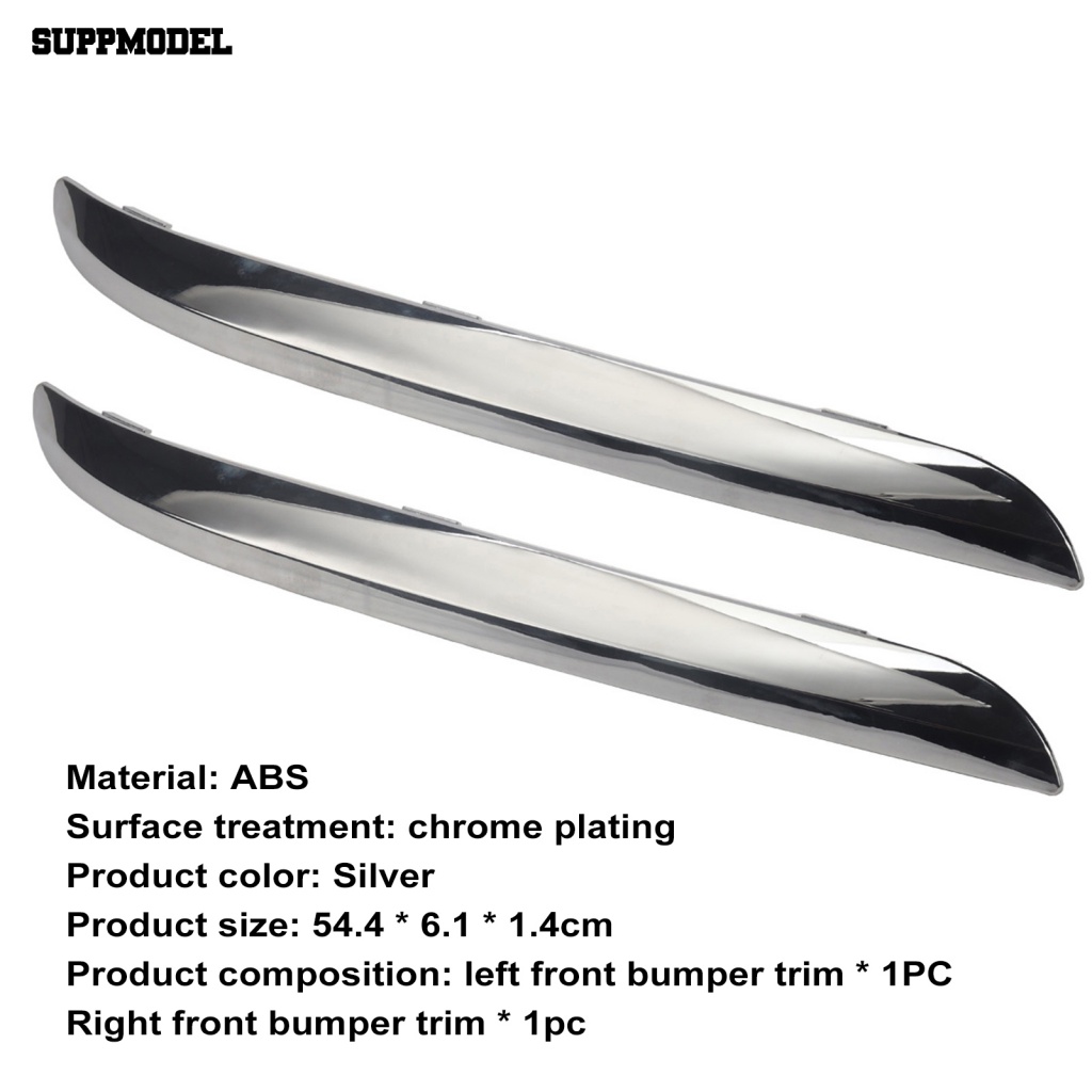 Suppmodel 2Pcs ABS Bumper Cover Kiri Kanan Chrome Plated Penutup Bumper Depan 68127940Ab CH1046103 Langsung Pengganti Chrysler 300 2011-2014