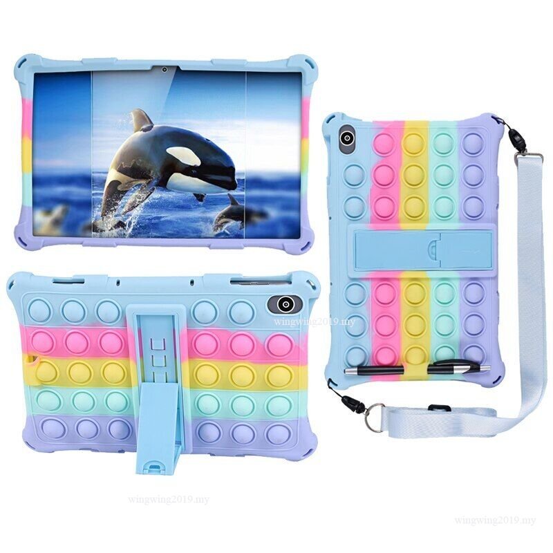 Soft Silicon Kids Safe Case Untuk Lenovo Tab P11 11inch J606N Tb-J606F Push It Bubble Cover