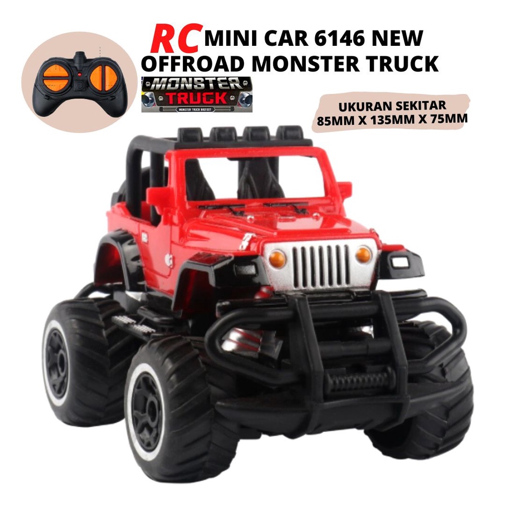 Mainan mobil remote kontrol offroad bentuk unik rc car toys mobil rock crawler mini climber Berlampu Kolong