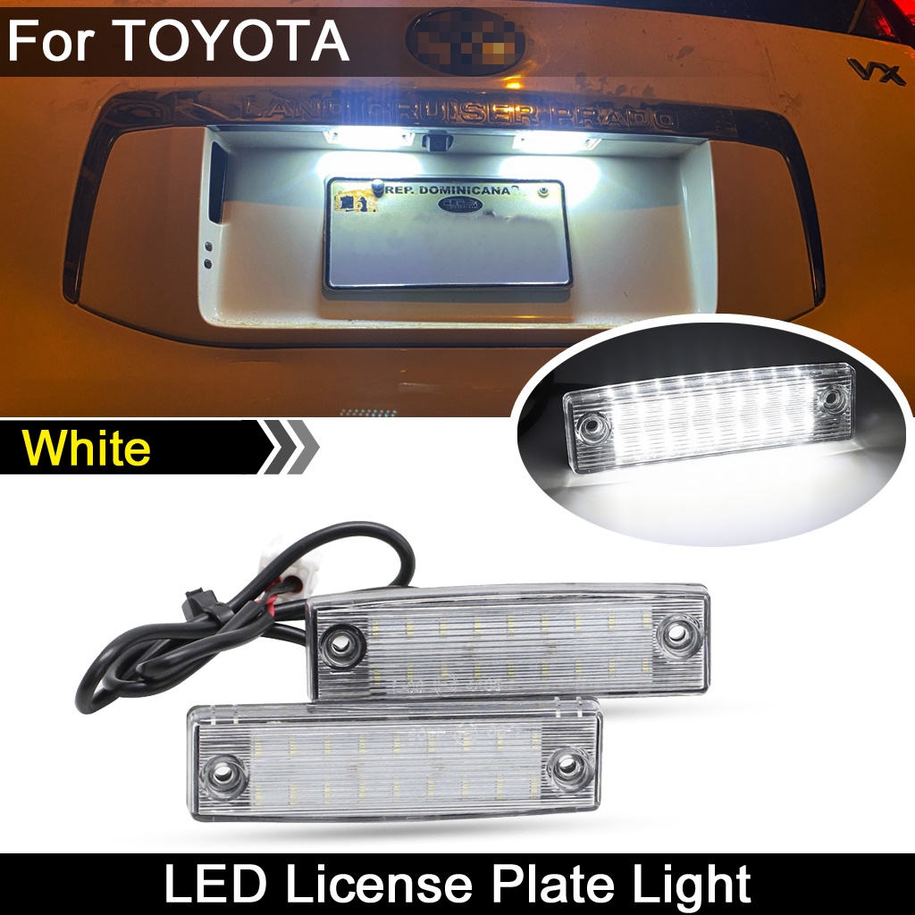 2pcs Lampu Plat Nomor Plat LED Putih Lampu Untuk Toyota Land Cruiser Prado TRJ150 GRJ15 GDJ15 Lexus Gx470