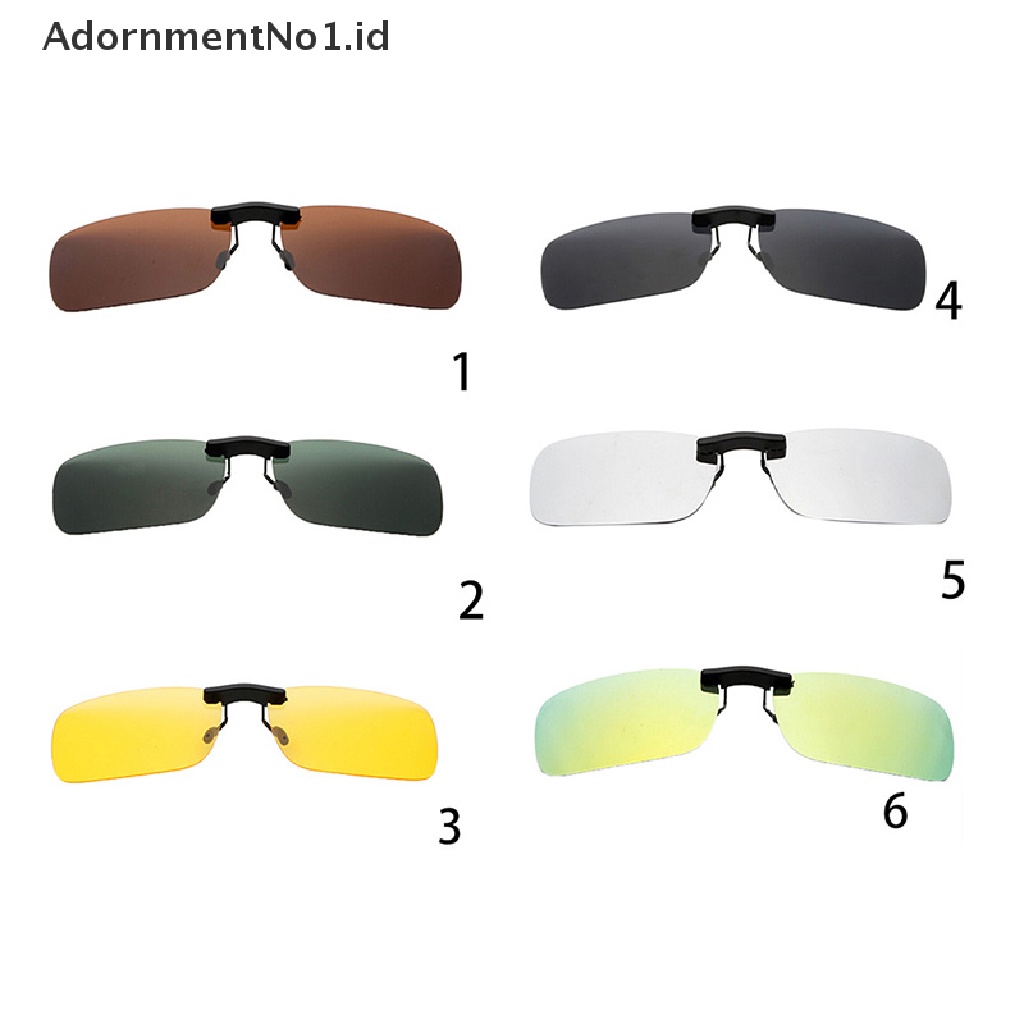 [AdornmentNo1] Kacamata Hitam Polarized Clip On Driving Sunglasses Day Vision UV400 Lensa Night Vision [ID]