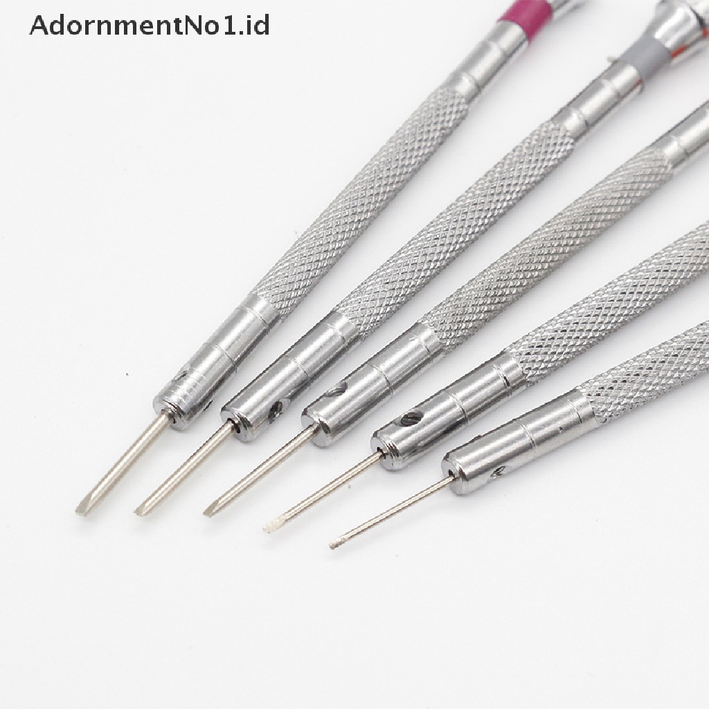 [AdornmentNo1] 5pcs Obeng Mini Dengan Mata Slotted Untuk Reparasi driver Sekrup Kacamata Jam Tangan [ID]