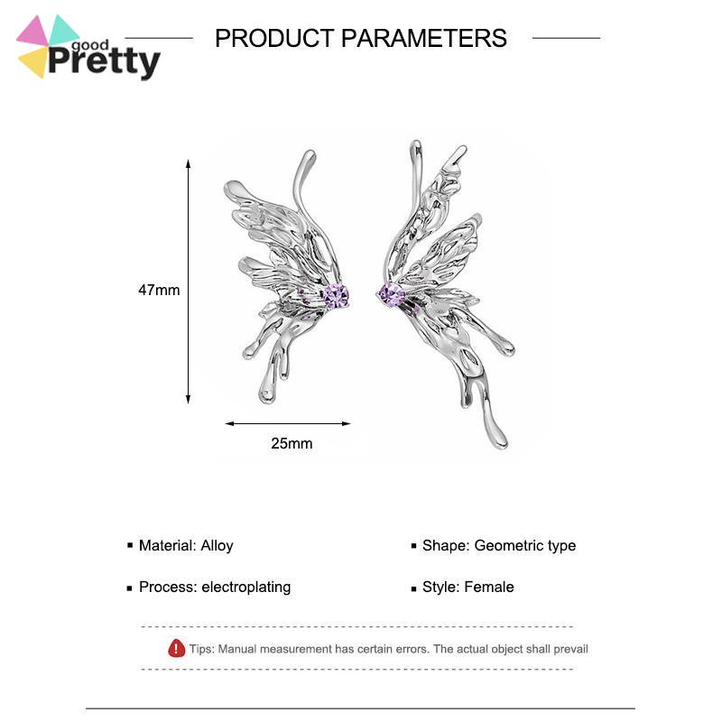 Anting Kupu-kupu Desain Zirkon Butterfly Anting Vintage Korea Gaya Untuk Wanita - PD