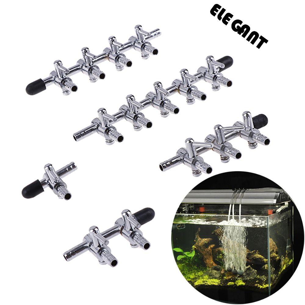 [Elegan] Air Flow Control Portable 1To5 Way Air Splitter Fish Tank Distributor Lever Flow Splitter Pompa Oksigen