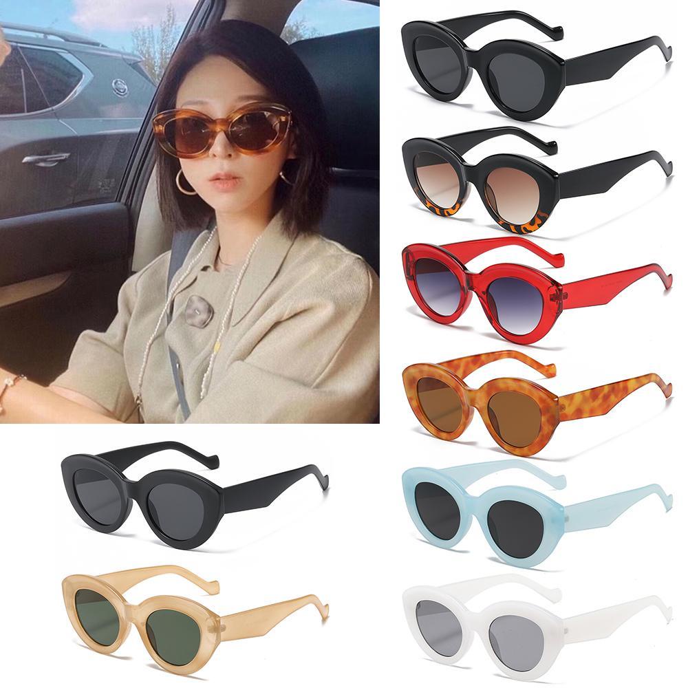 Lily Oversized Sunglasses Chic Bingkai Tebal Retro Eyewear Oval Kacamata Matahari