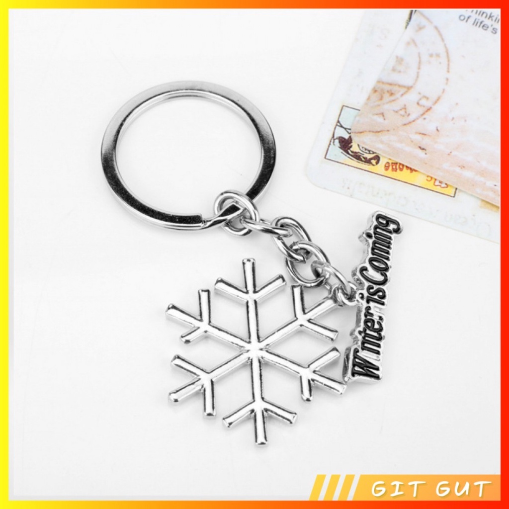 Keychain Gantungan Kunci Snowflakes Winter is Coming