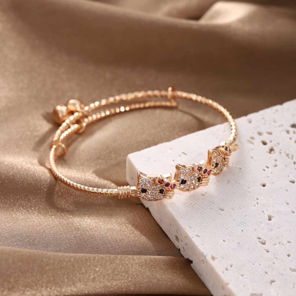 D.G.C✨COD✅Gelang Anak Perempuan Titanium Anti Karat Lapis Emas Cantik Aksesoris Tangan Perhiasan Murah D537
