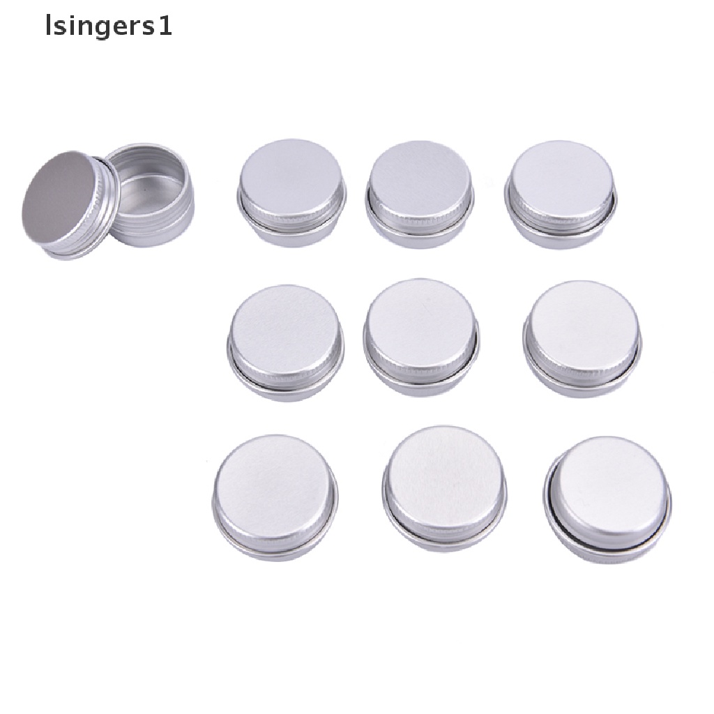 [lsingers1] 10pcs Toples Kaleng Aluminium 5ML Untuk Cream Balm Kuku Kotak Wadah Kosmetik Butik