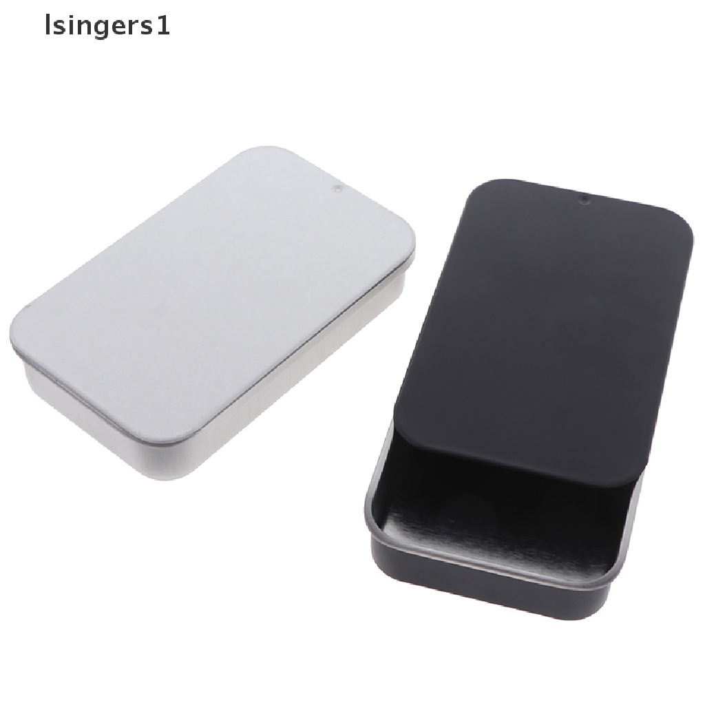 [lsingers1] Kaleng Logam Kecil Dengan Tutup Sliding Manisan Lip Balm Jenggot Lilin Krim Pil 8x5x1.5cm Butik
