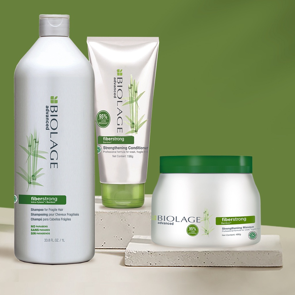 Biolage Indonesia Fiberstrong Shampoo 1000 ml - Shampoo Professional Perawatan Rambut Rusak
